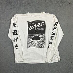 Vapor95 Unisex Size XL White long-sleeve crew neck  Akira X "D.A.R.E."  #2310